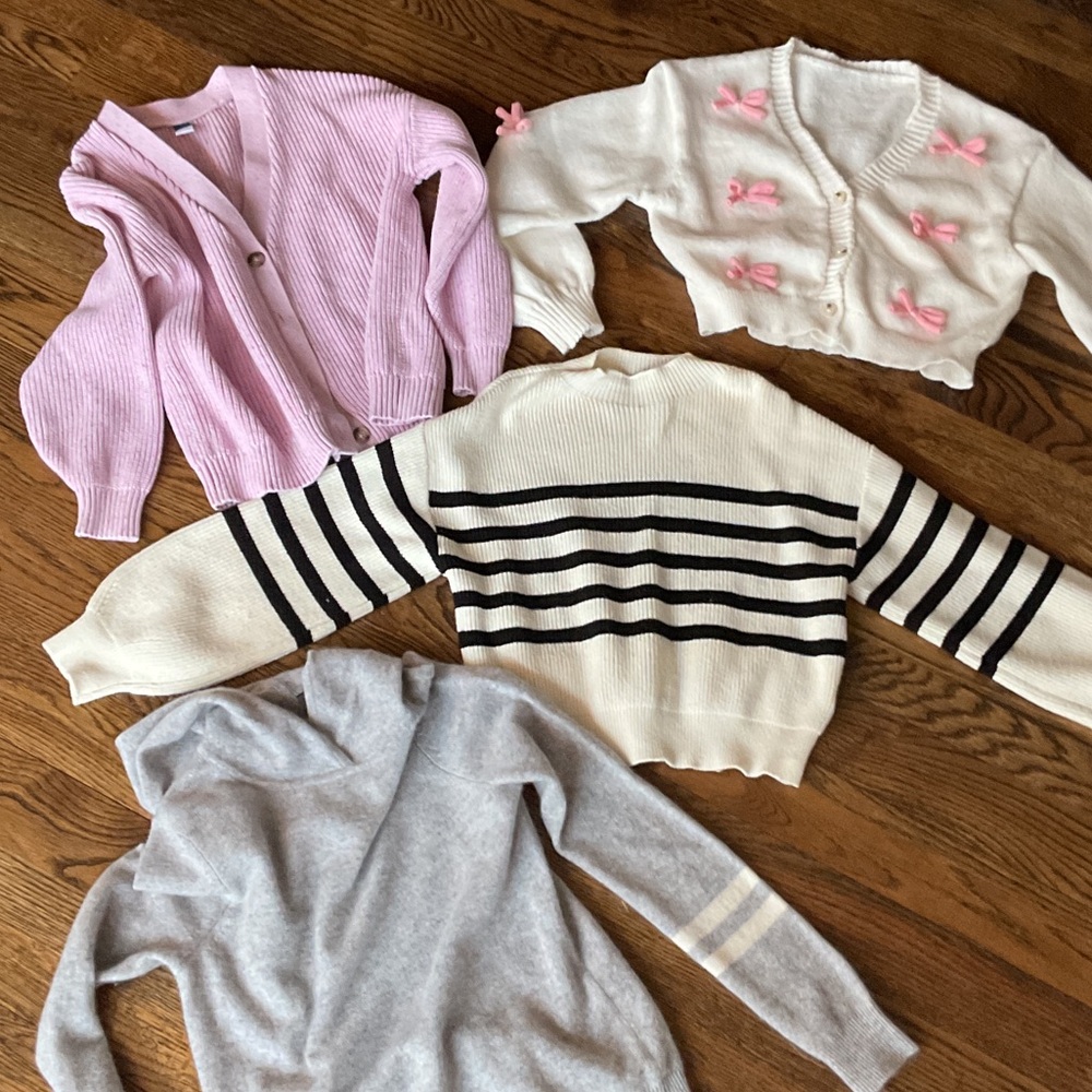 Stylish Sweater Collection - Pink, White, Gray